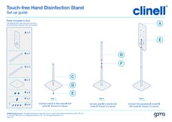 Hand Disinfection Free Standing Dispenser Stand IFUs 
