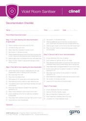 Violet Decontamination Checklist