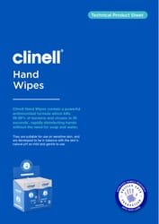Clinell Antimicrobial Hand Wipes Technical Product Sheet